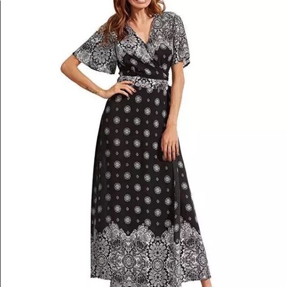 Blue/white Bohemian gypsy maxi DRC177 - Picture 5 of 6